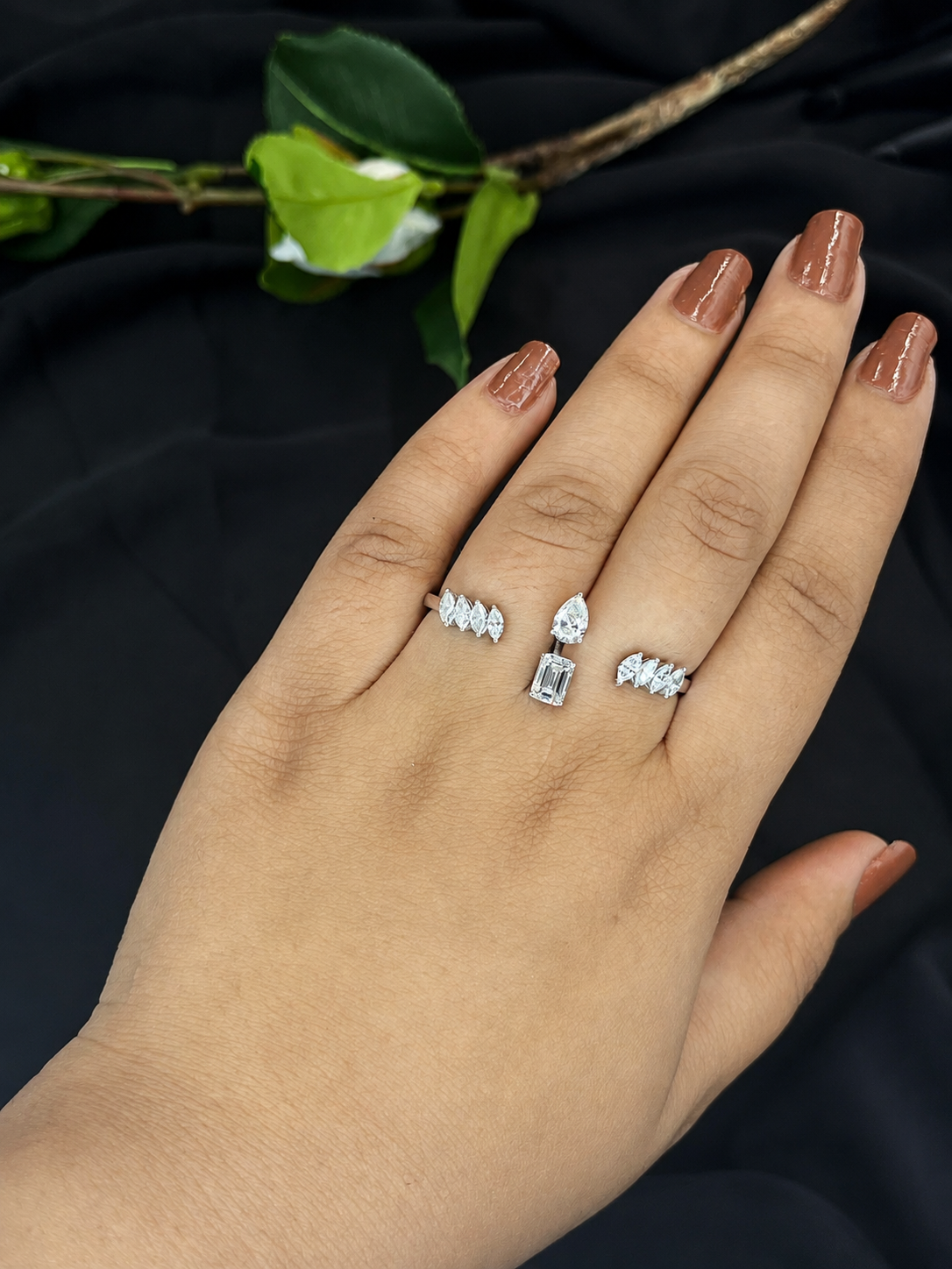 Multi-Shape Lab-Grown Diamond Twin Finger Ring