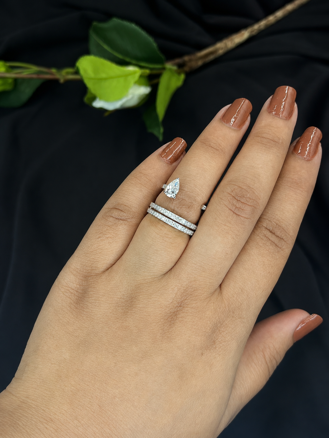 Modern Triple Row Lab-Grown Diamond Ring