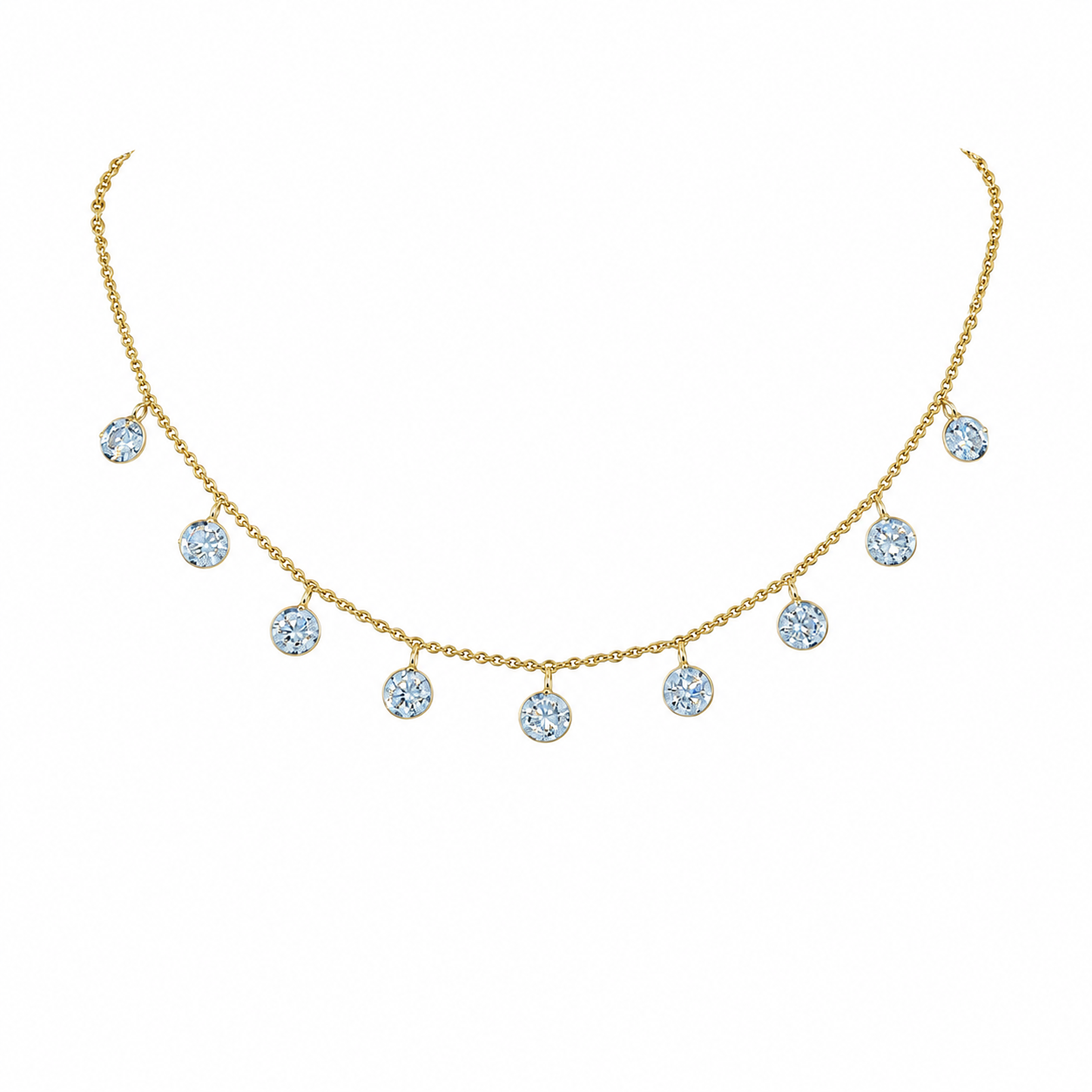 Dainty Diamond Drop Necklace For women