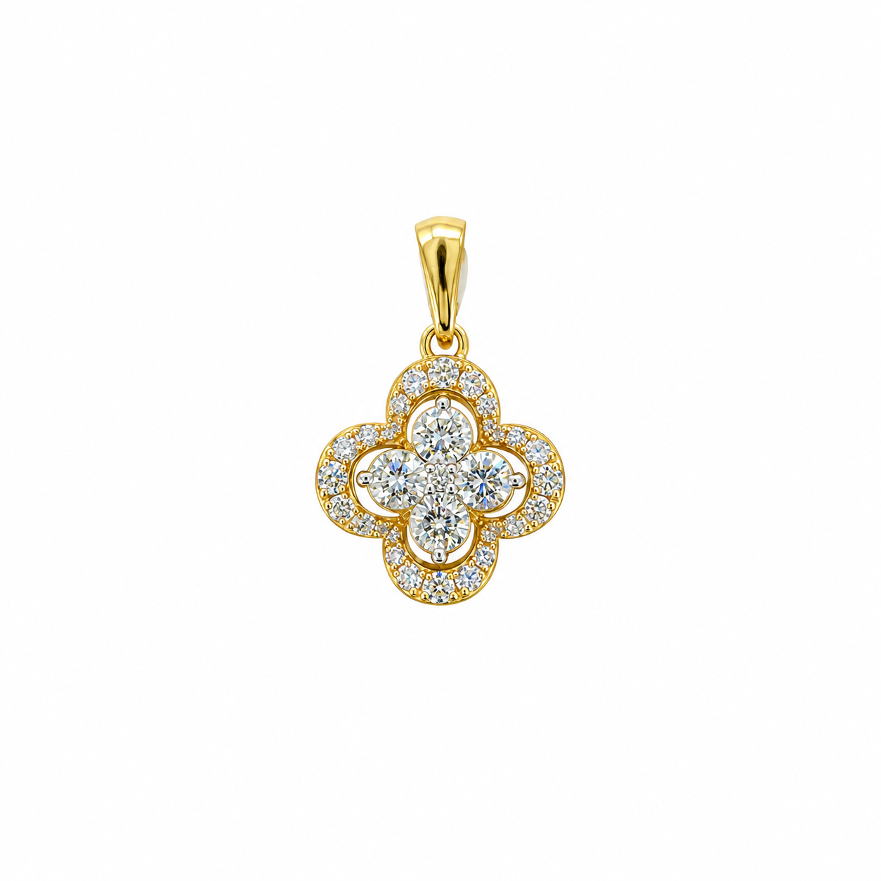 Diamond Floral Pendant for Women