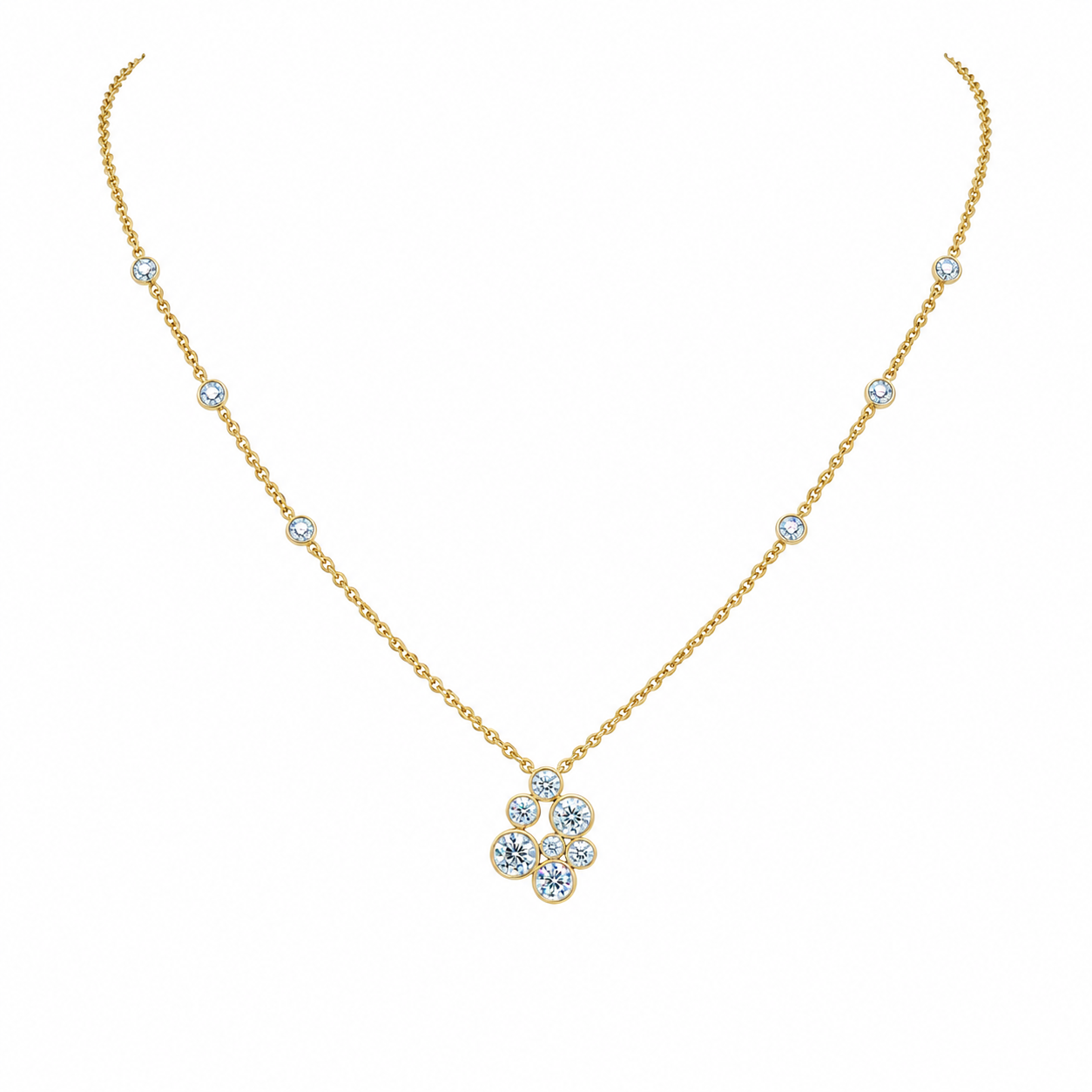Diamond Pendant Necklace with Chain for Women