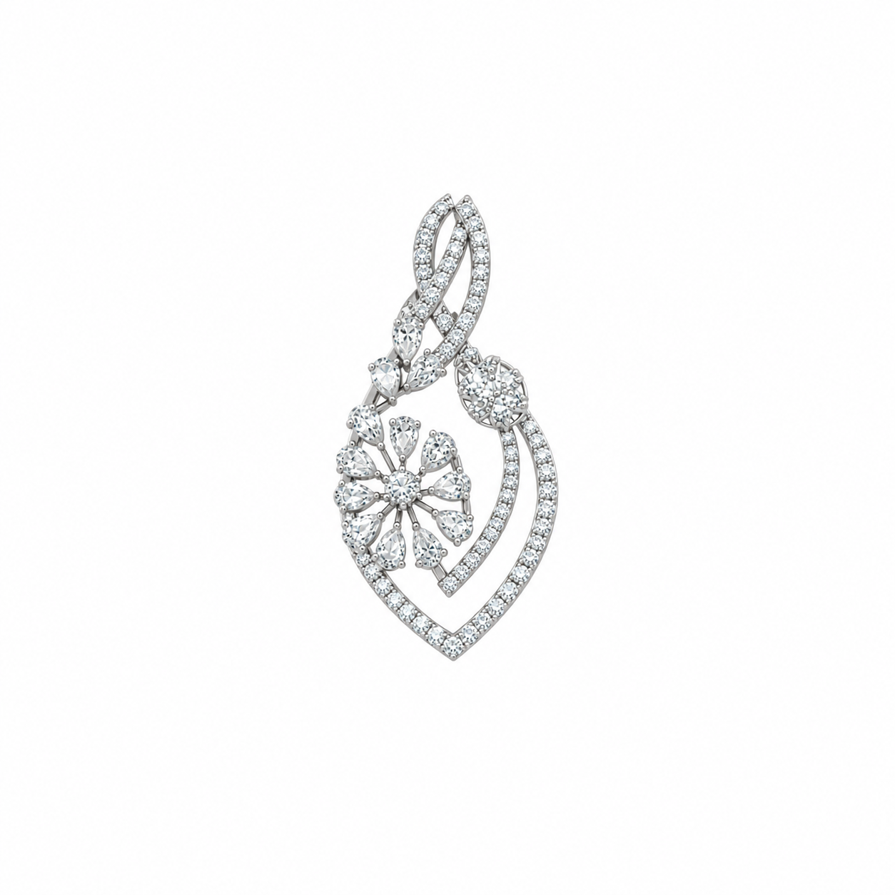 Floral Diamond Pendant for women