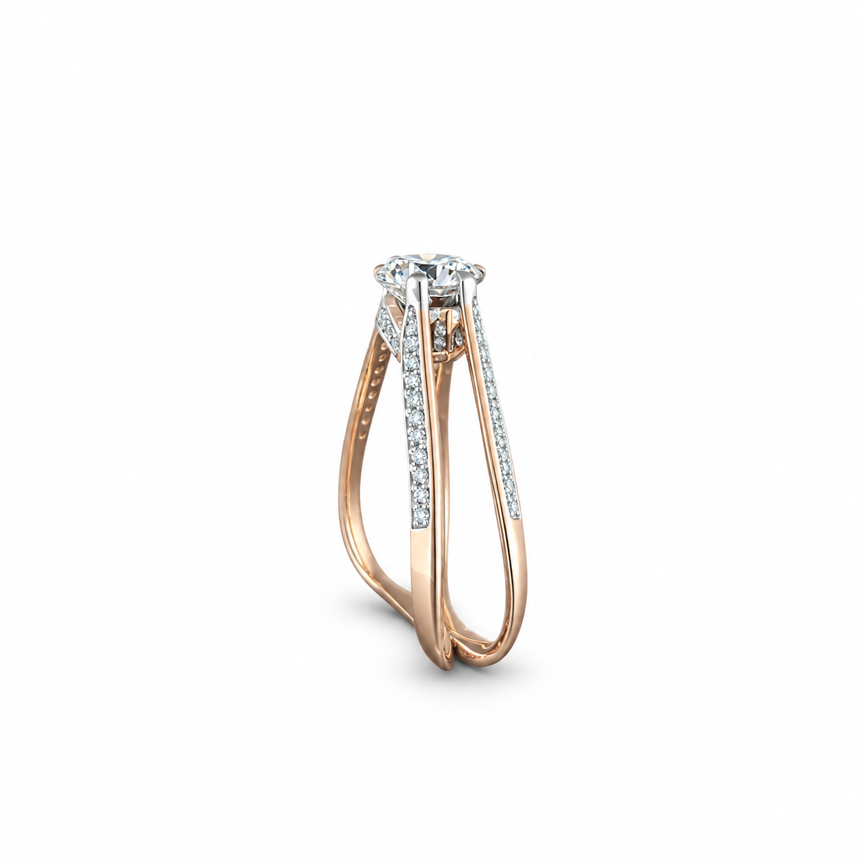 Timeless Hidden Halo Round Lab Diamond Engagement Ring