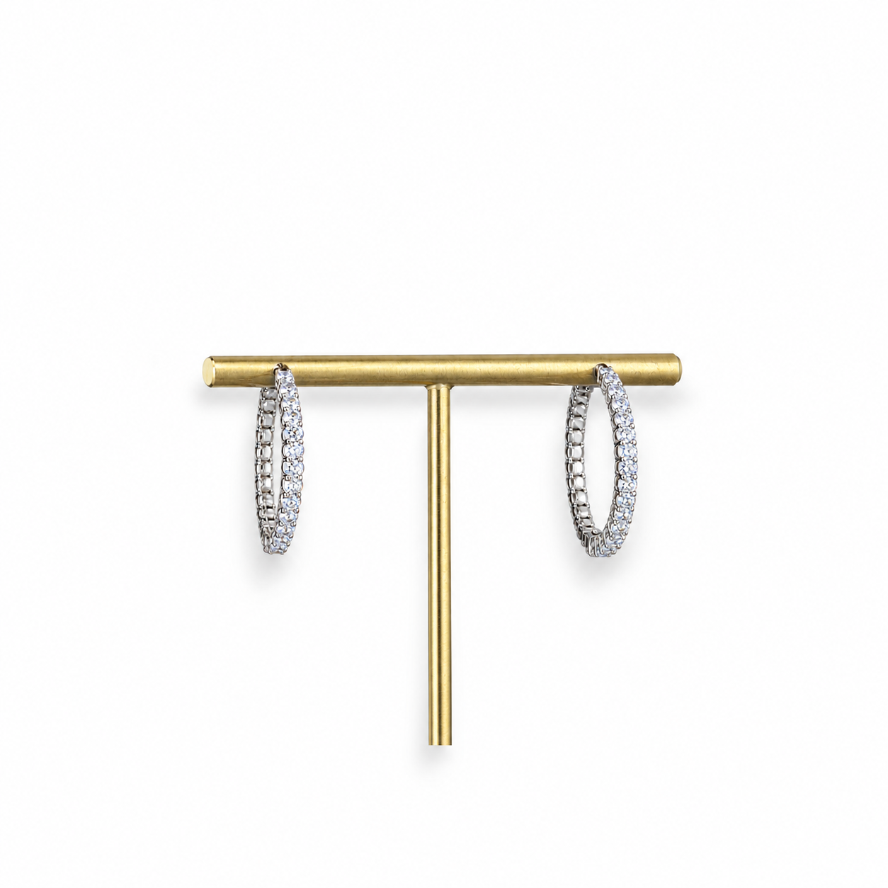 Vira Earth 14K White Gold Diamond Earrings