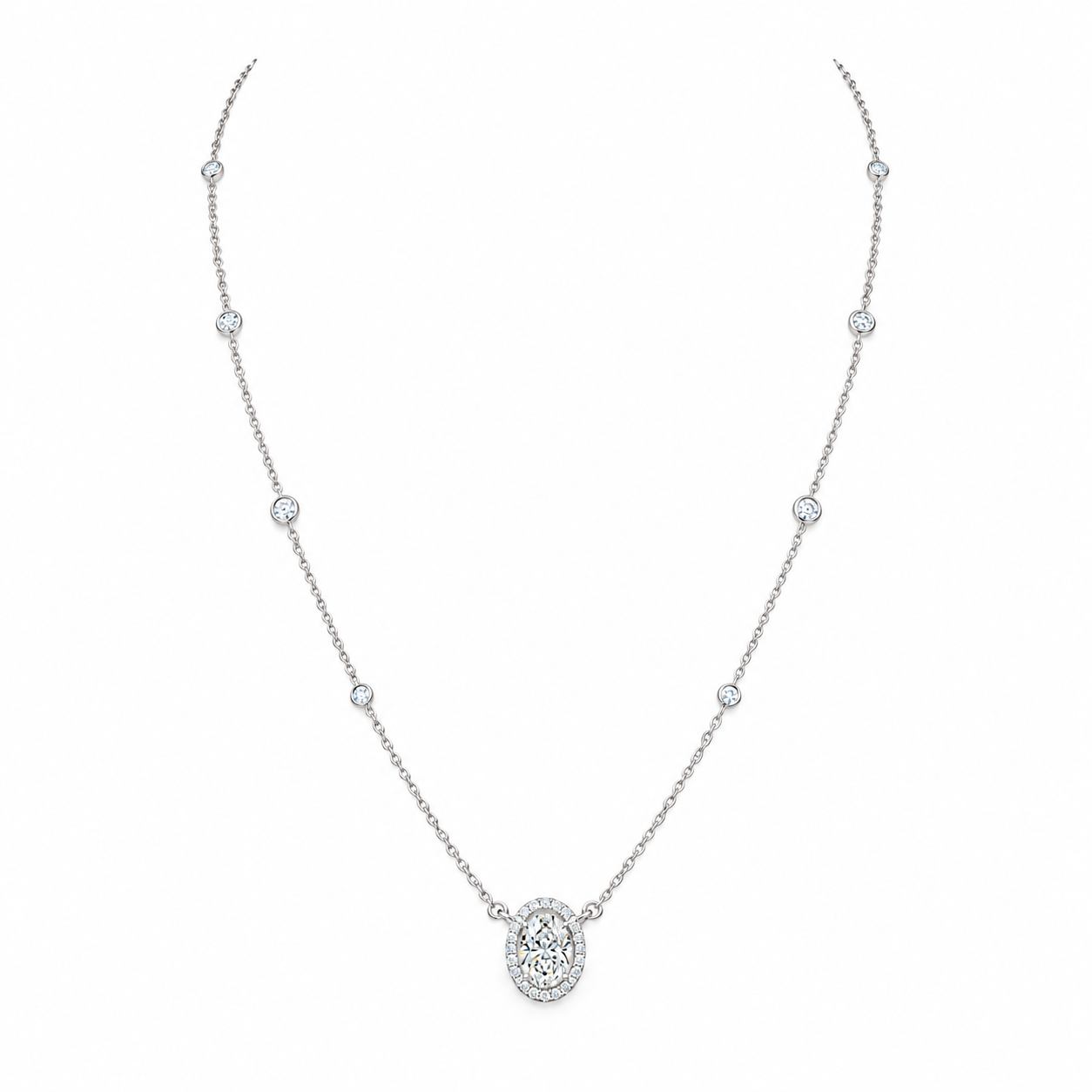 Vira Earth 14K White Gold Diamond Pendant