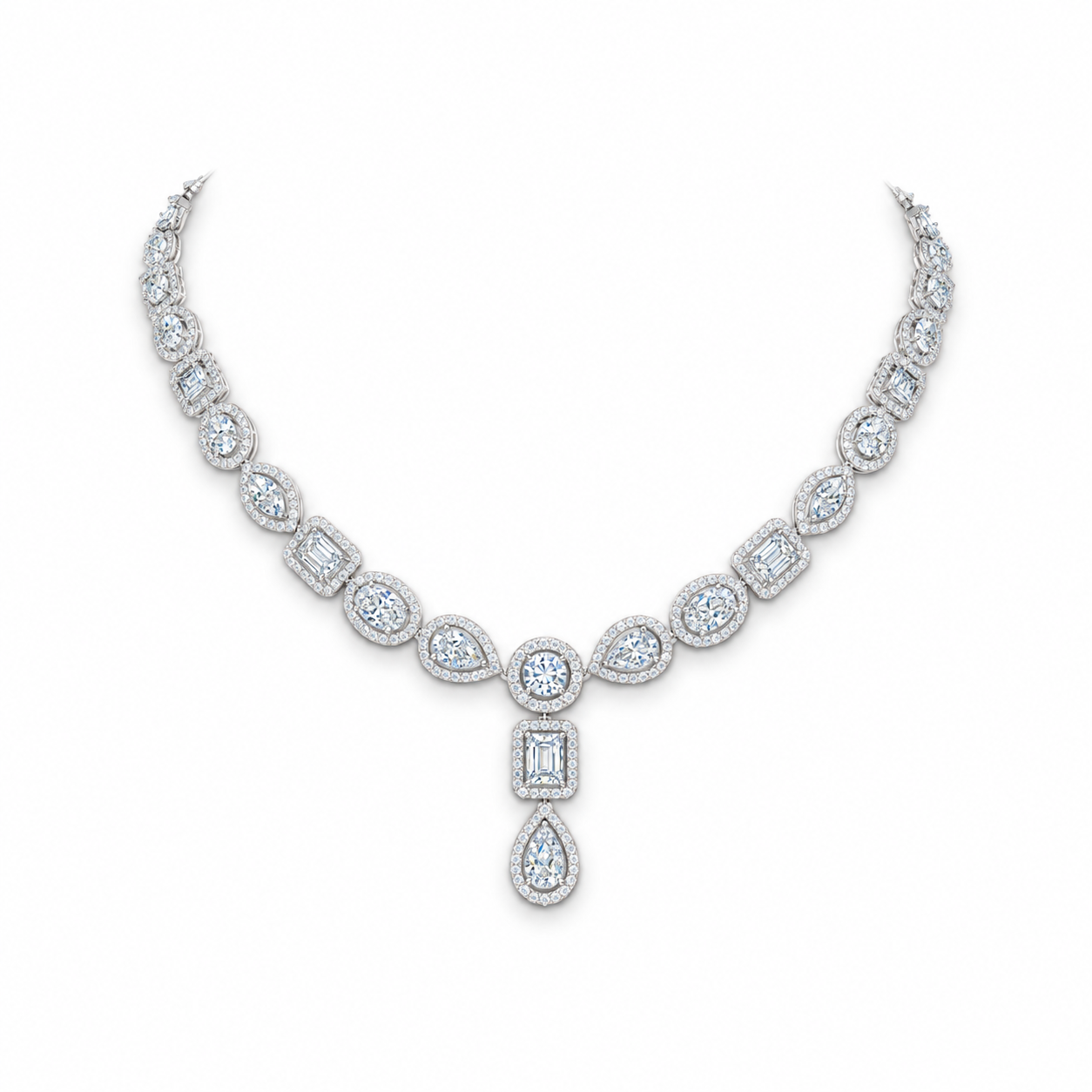 Vira Earth 14K White Gold Diamond Necklace