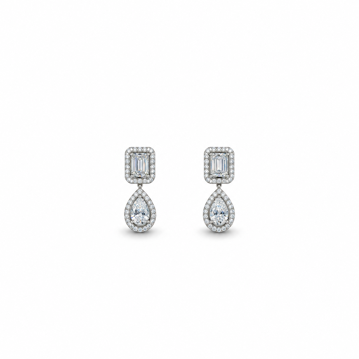 Vira Earth 14K White Gold Diamond Earrings