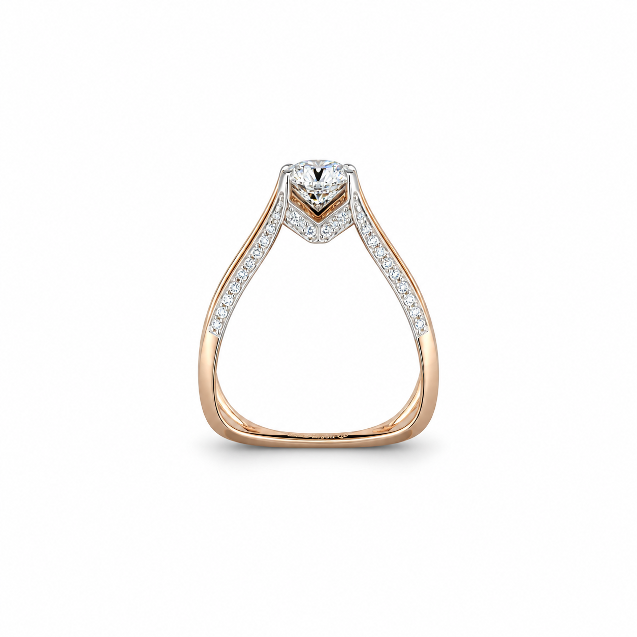 Timeless Hidden Halo Round Lab Diamond Engagement Ring