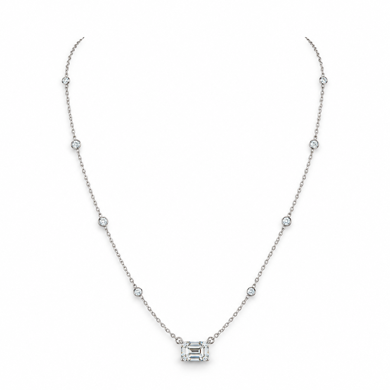 Vira Earth 14K White Gold Diamond Pendant