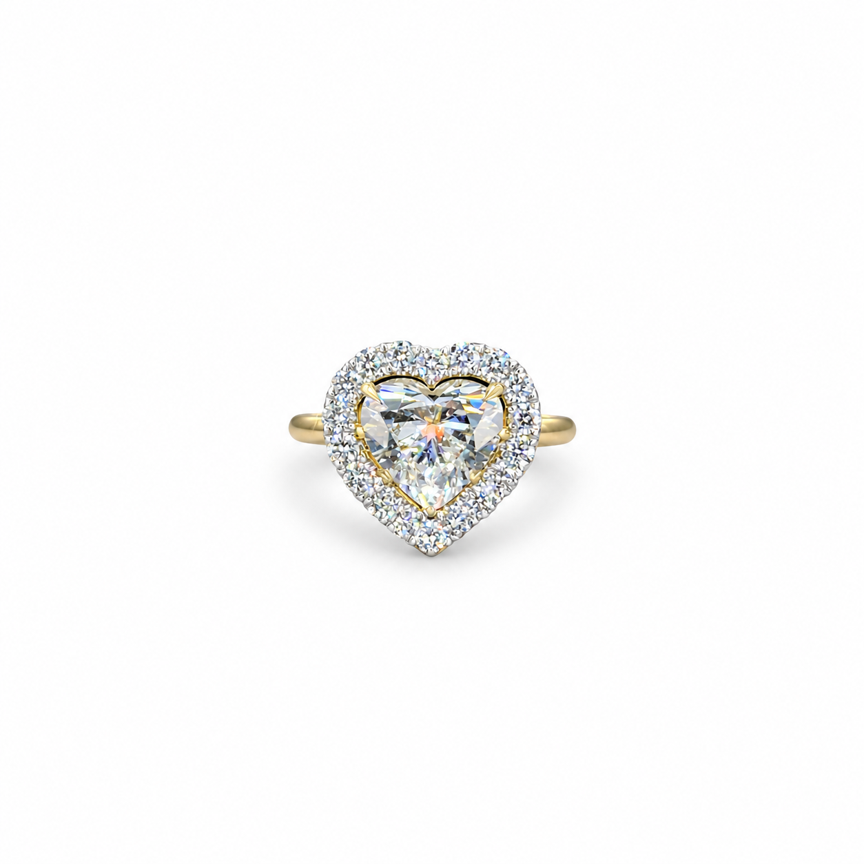 Heart Shaped Lab Grown Diamond Engagement Ring