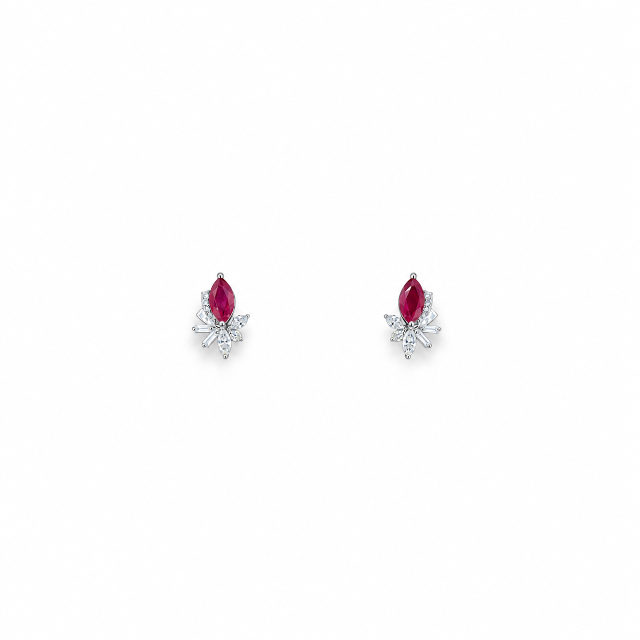 Vira Earth 14K White Gold Diamond Earrings