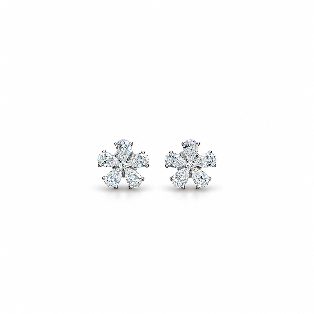 Vira Earth 14K White Gold Diamond Earrings