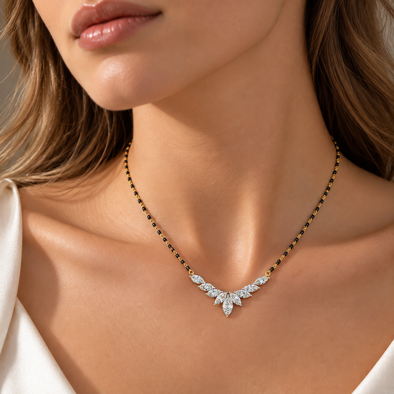 Vira Earth 14K Yellow Gold Diamond Mangalsutra