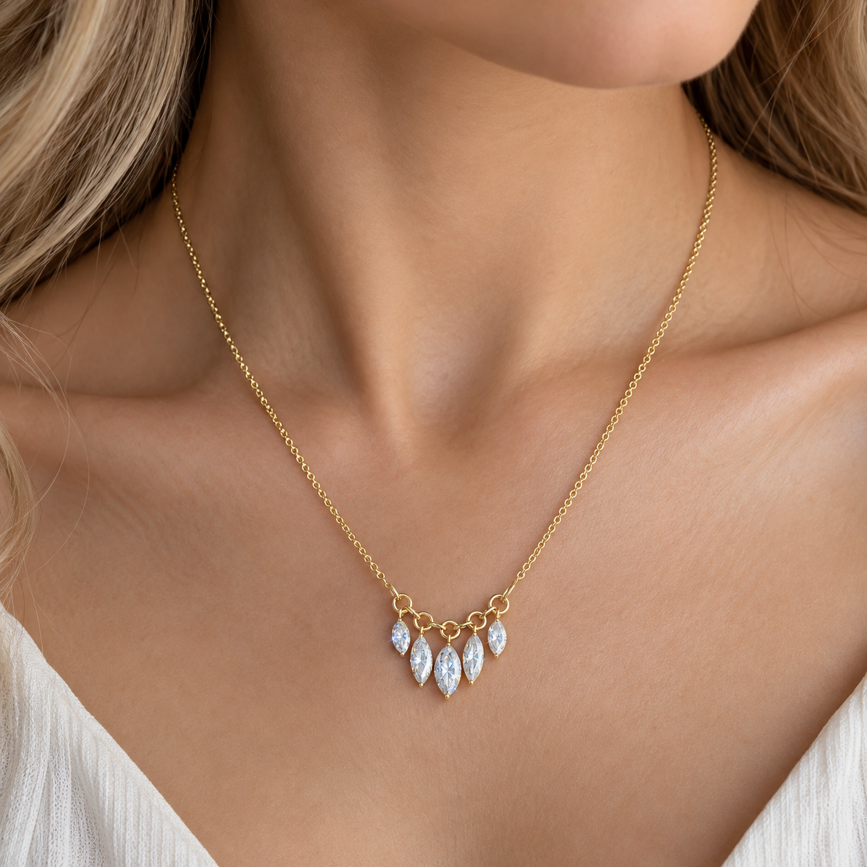 Dainty Diamond Necklace for Women