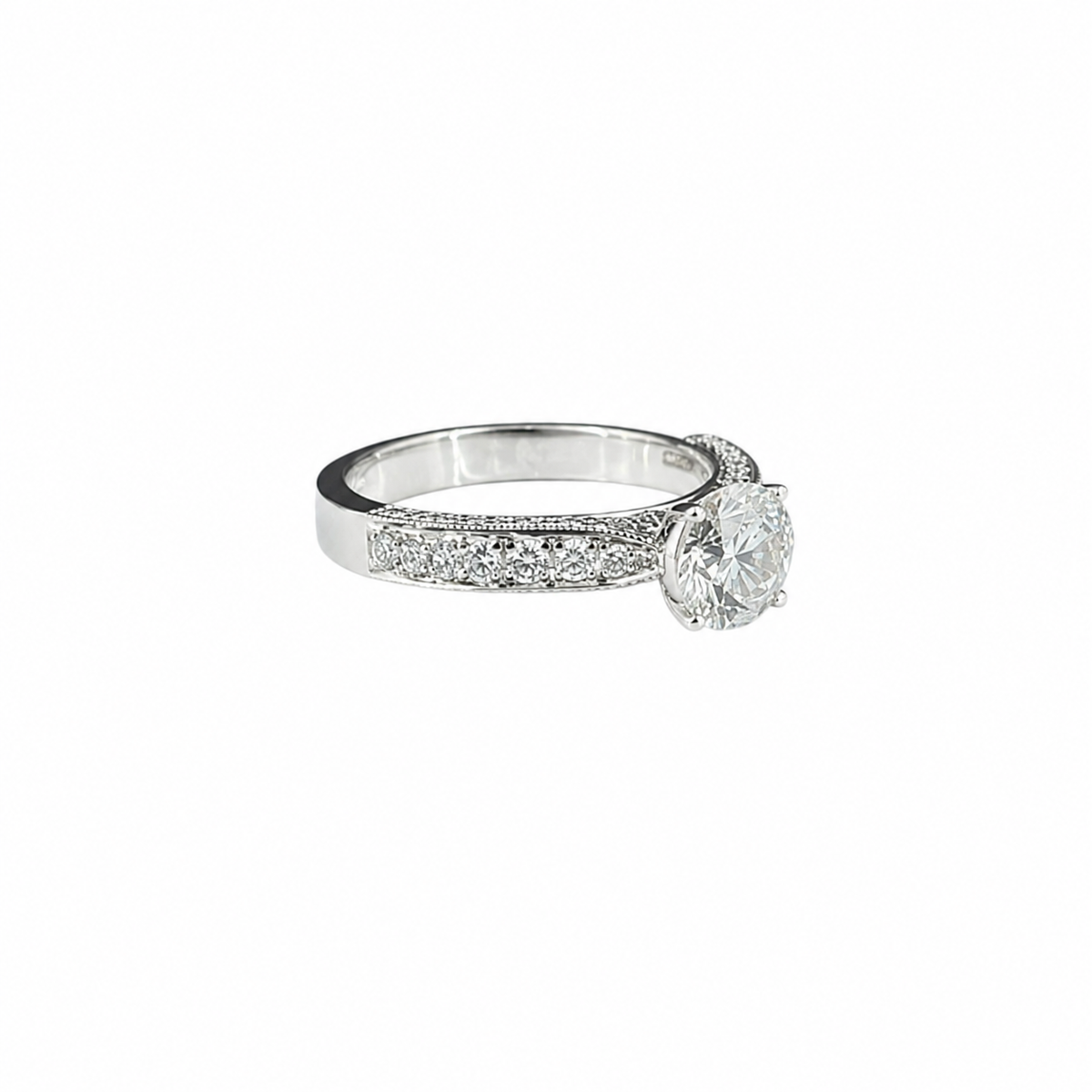Round Brilliant Solitaire Lab Grown Diamond Engagement Ring