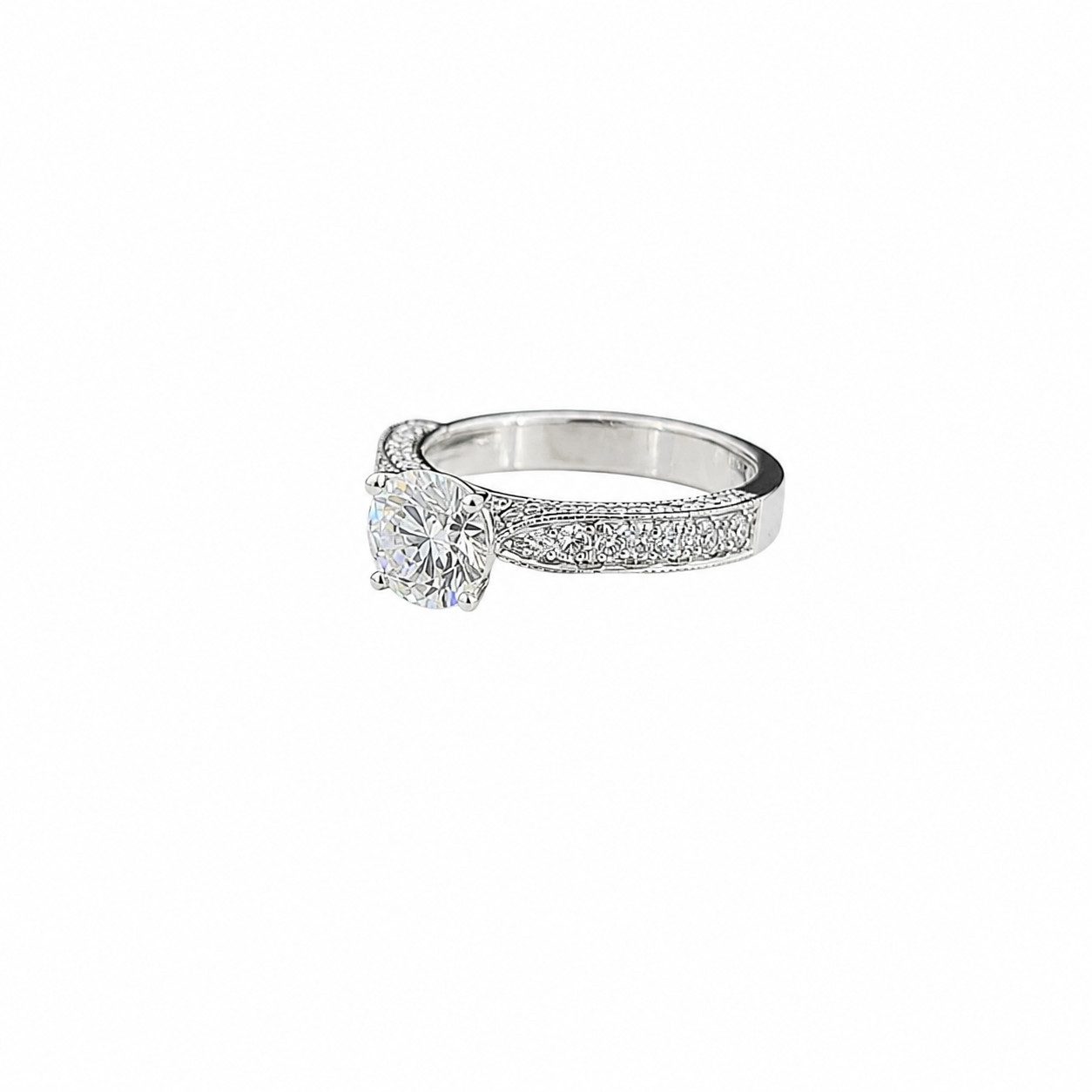 Round Brilliant Solitaire Lab Grown Diamond Engagement Ring